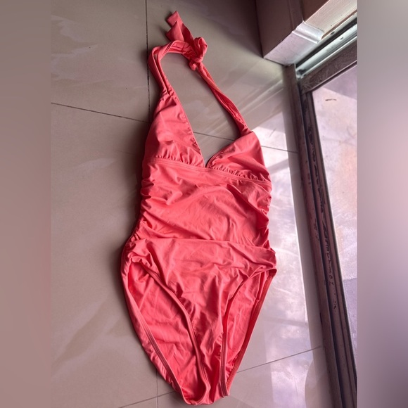 La Blanca One Piece Swimsuit - Size L orange summer pool sun - Picture 10 of 16